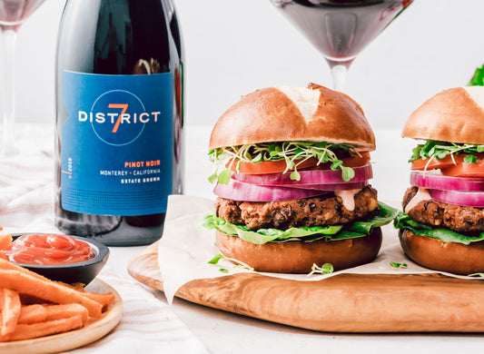 Pinot Noir + Black Bean Burgers