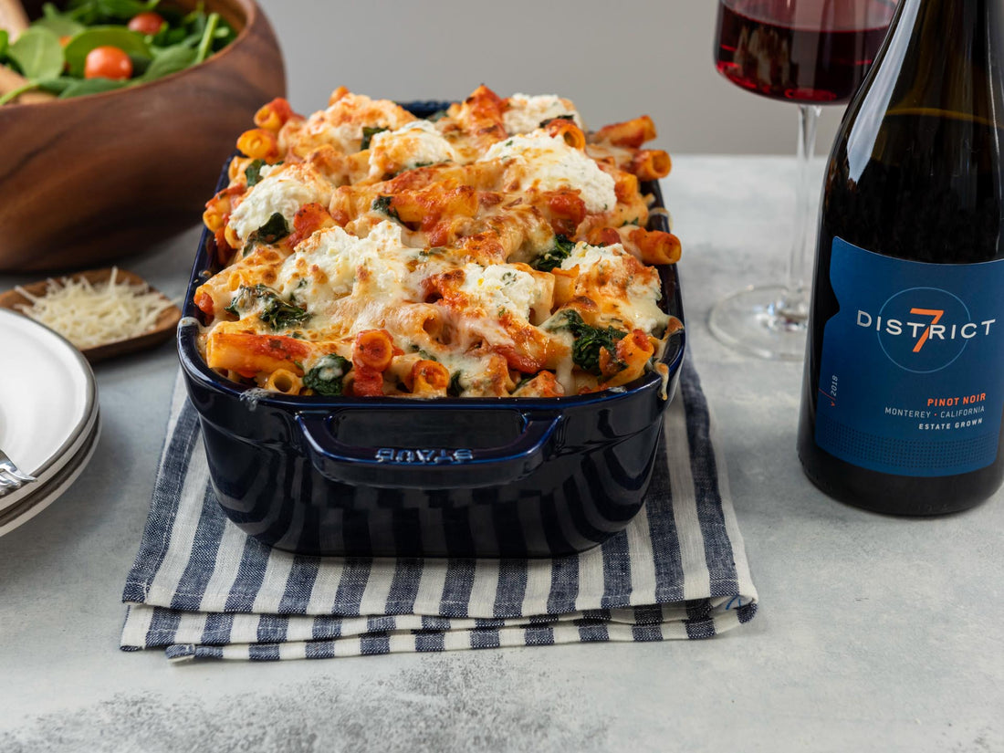 Pinot Noir + Easy Baked Ziti