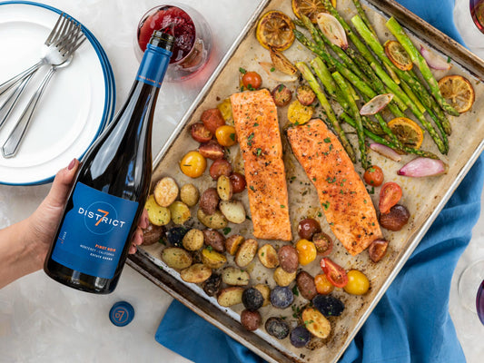 Pinot Noir + One Pan Salmon & Veggies